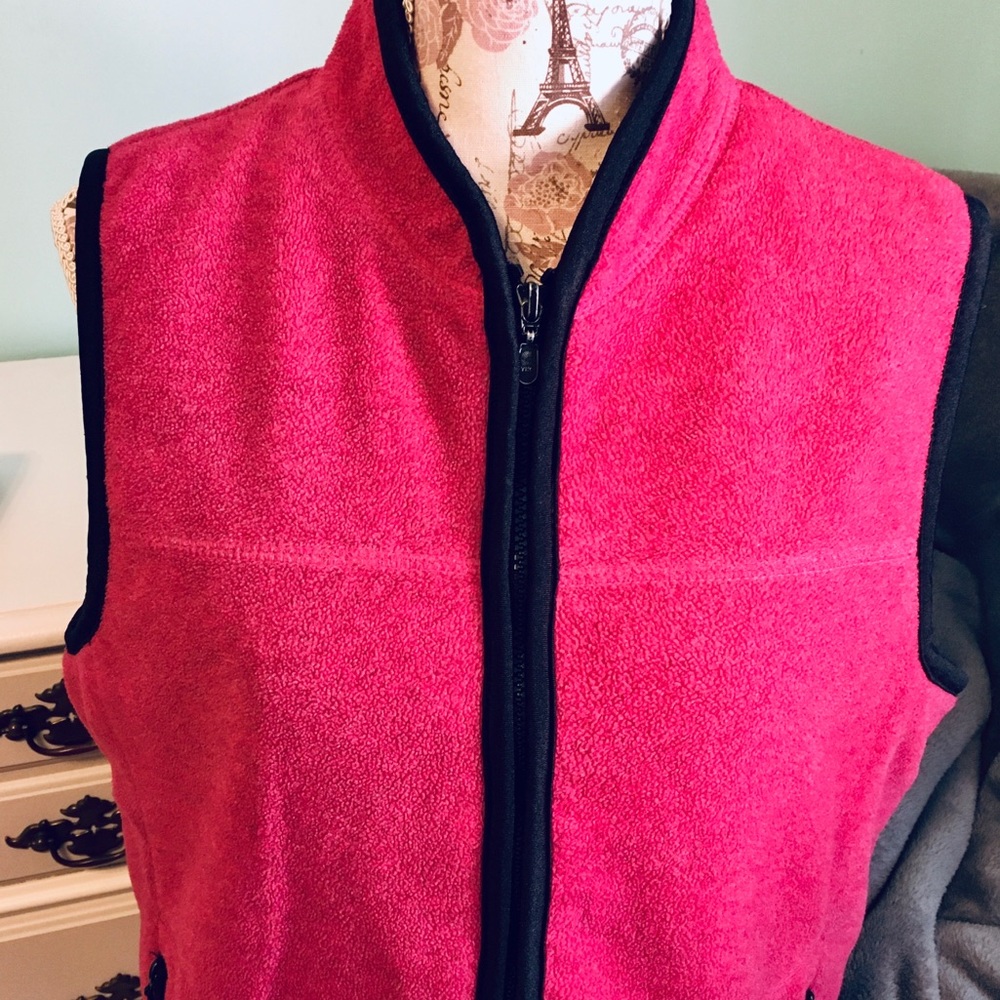BC Clothing quilt lined fleece vest - Large